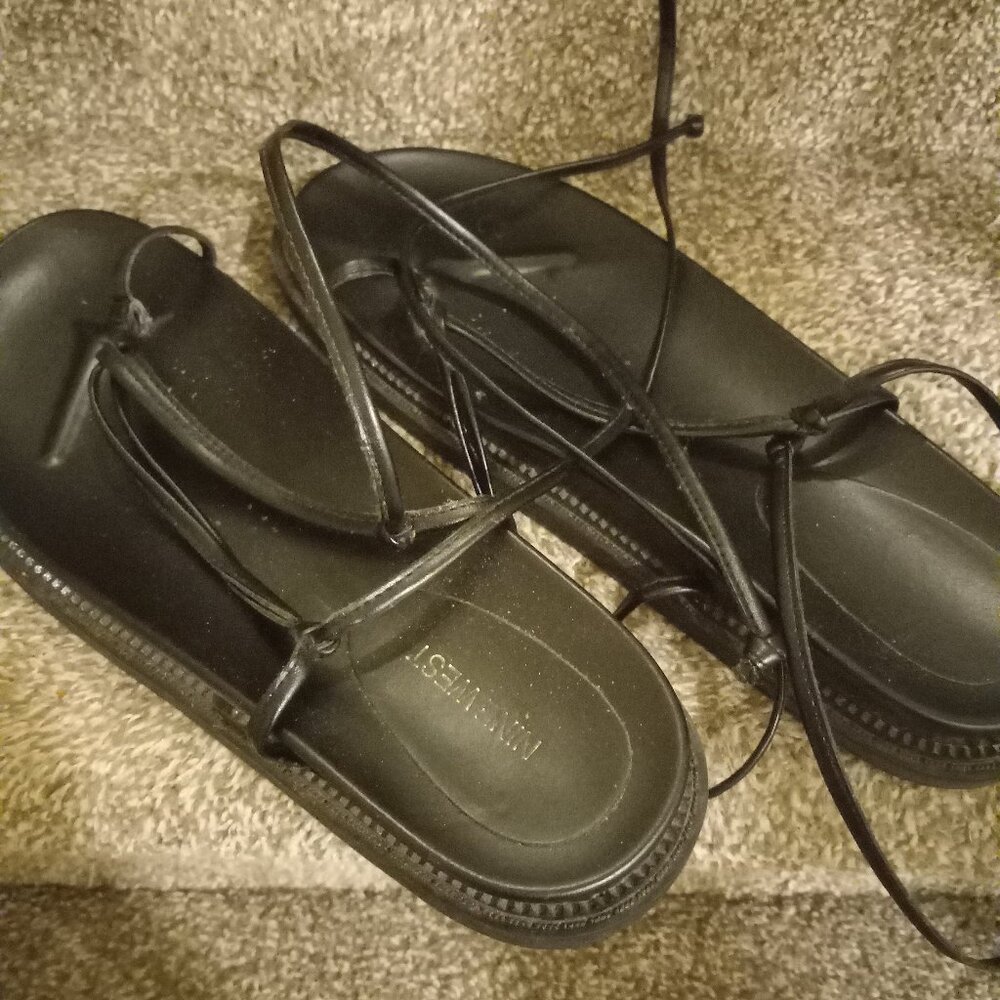 Nine West Ankle Wrap Platform Sandals